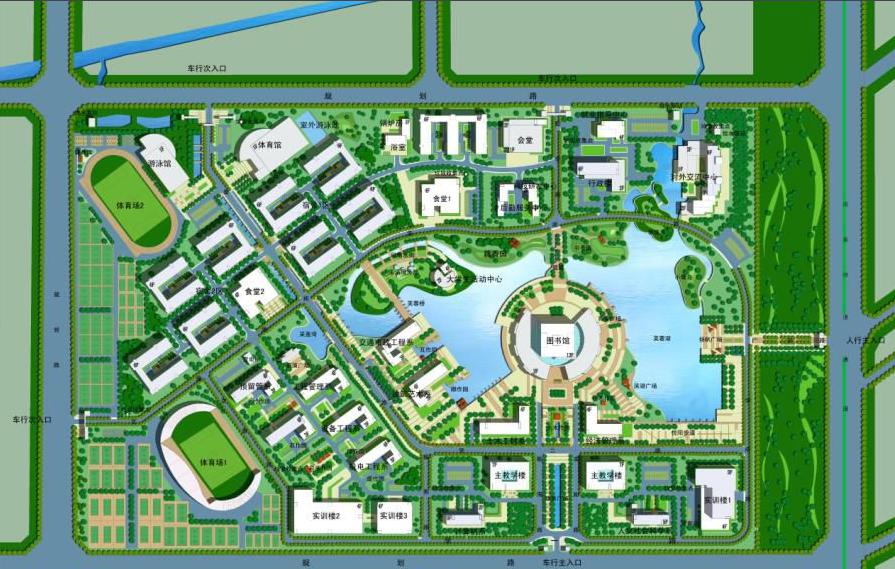 四川建筑职业学校俯视图